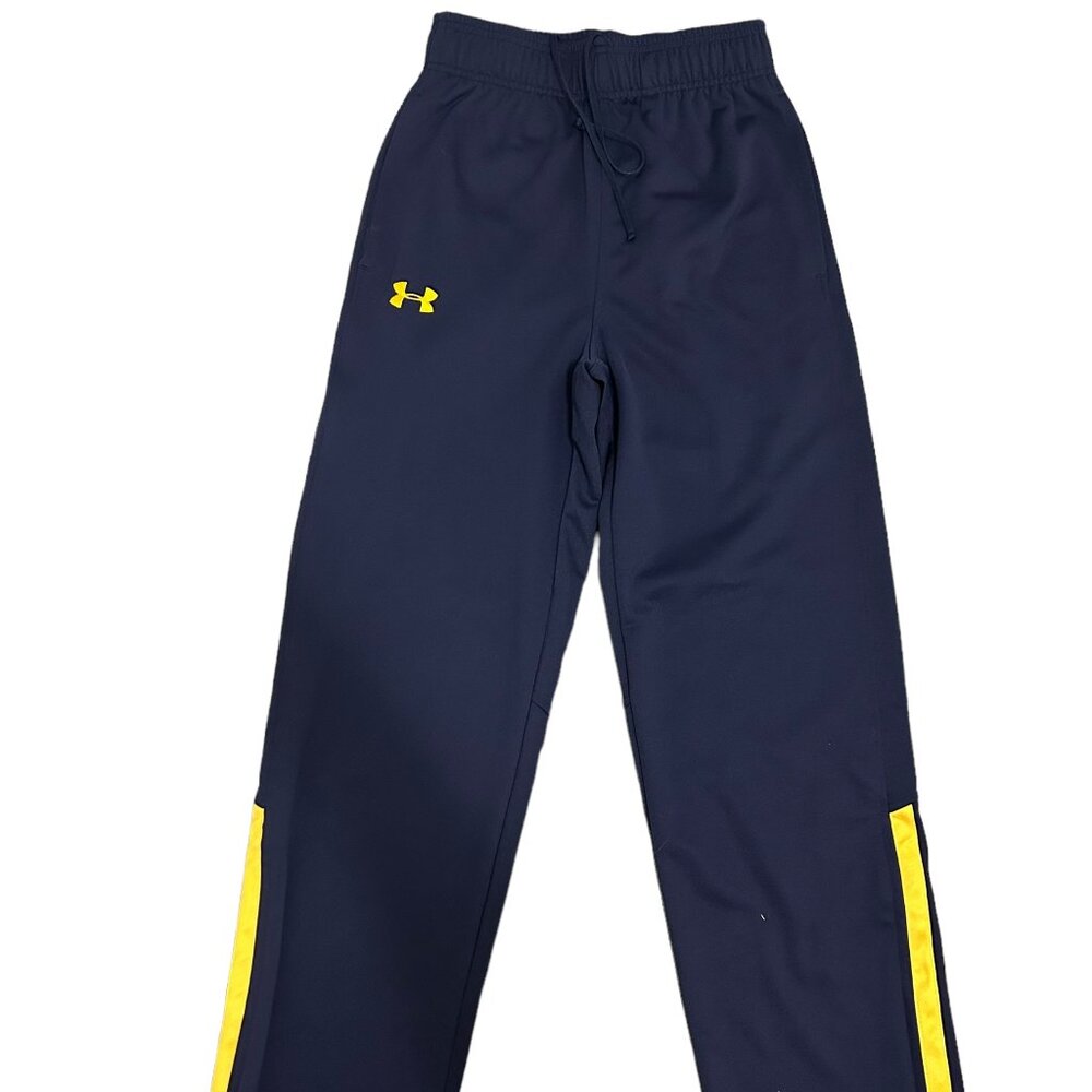 Under Armour Sweatpants All Seasons Gear Loose Fit Small Open Leg Zip Blue